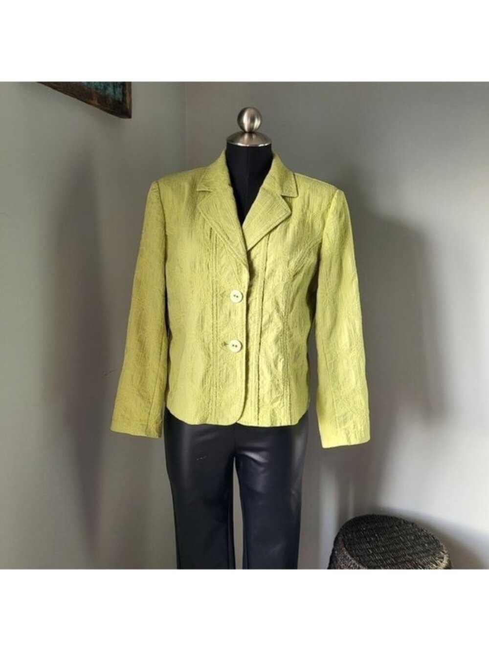 Vintage Laura Petites Cotton Blazer Jacket Sz 8 -BUNDLE & SAVE 30%